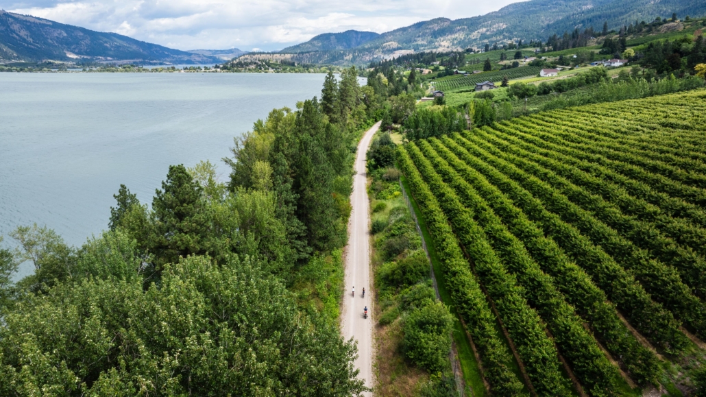 Biking the Okanagan Rail Trail. Photo: courtesy of tourismkelowna.com – Ken Hagen