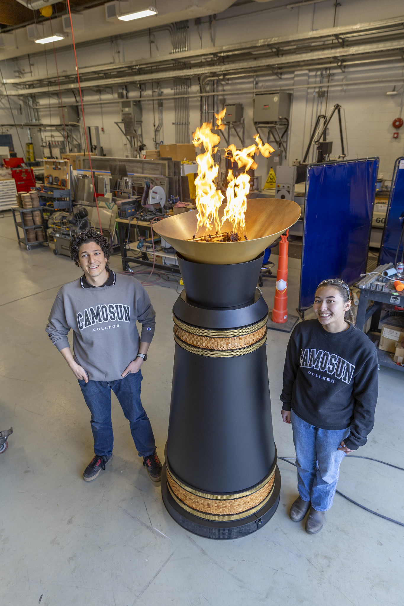 Camosun students and staff ignite BC Games with a new cauldron
