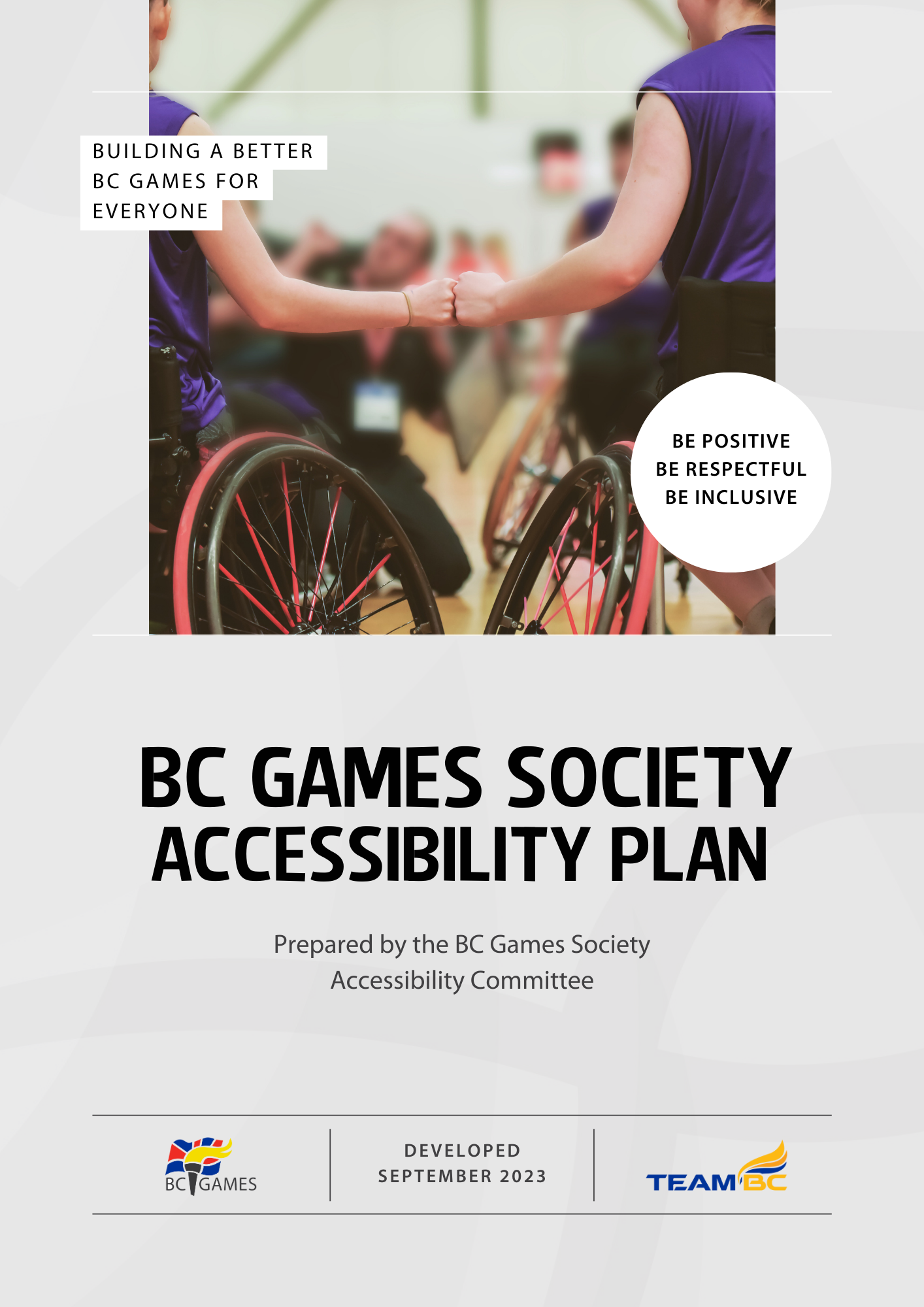 Cover page for the BC Games Accessibility Plan.