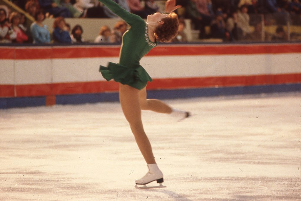 Figure skater at the Kamloops 1979 BC Winter Games. 