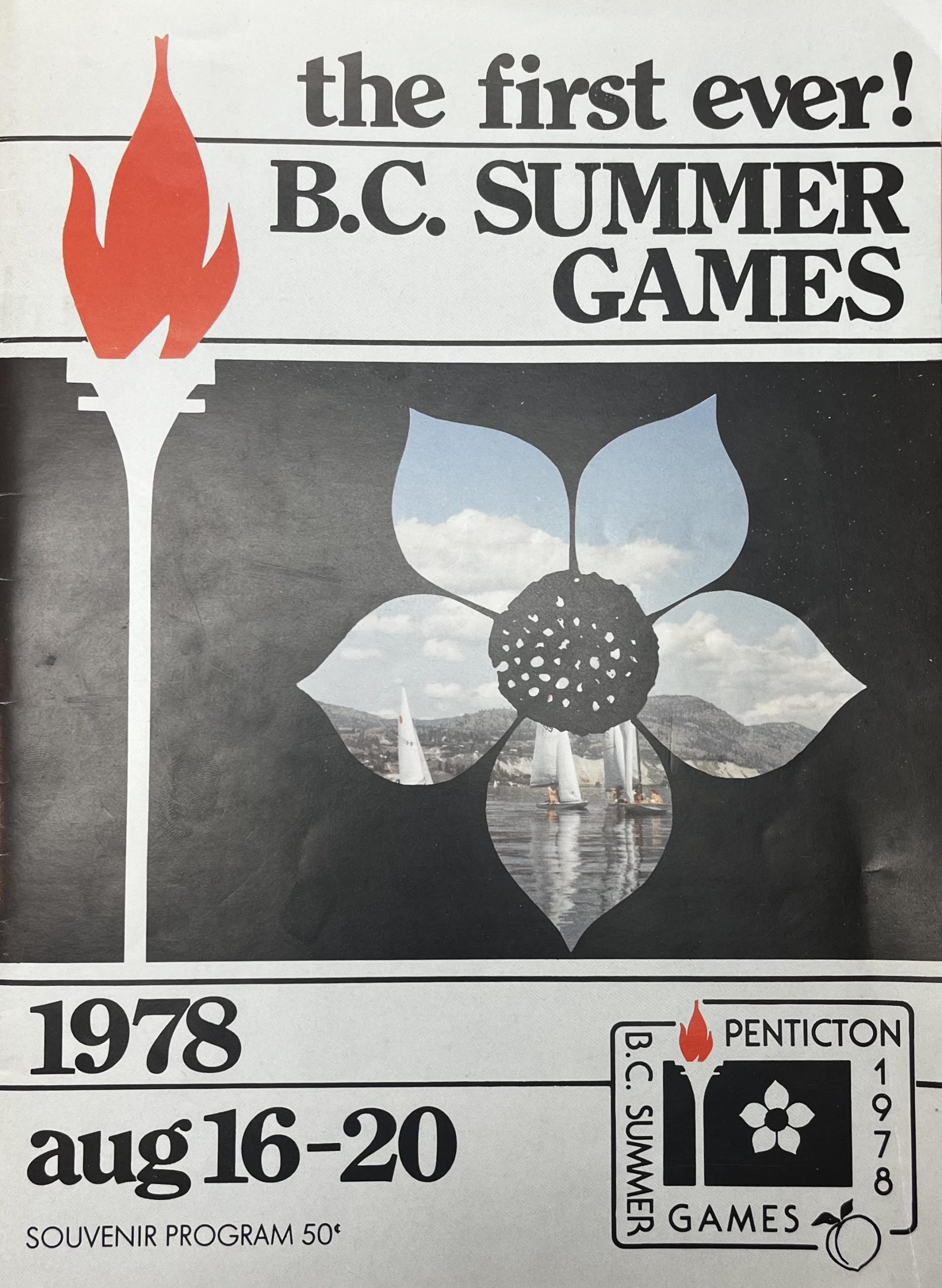 Cover of the program from the Penticton 1978 BC Summer Games.